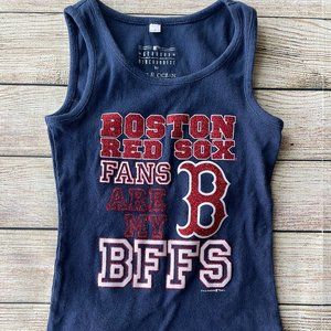 Boston Red Sox Girls Tank Top BFF Kids Size 8M Blue Red 5th & Ocean